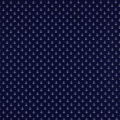 Tissu premium 100 % coton - petites ancres 115 g/m²