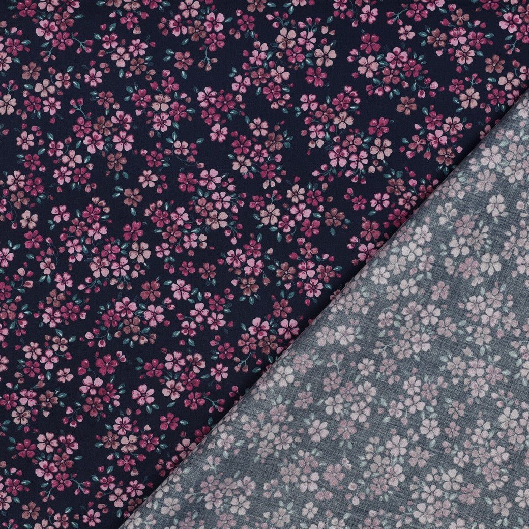 Attēls ar Premium 100% kokvilnas audums - mazie ziediņi 110 g/m² – pieejams Šarlotes audumi