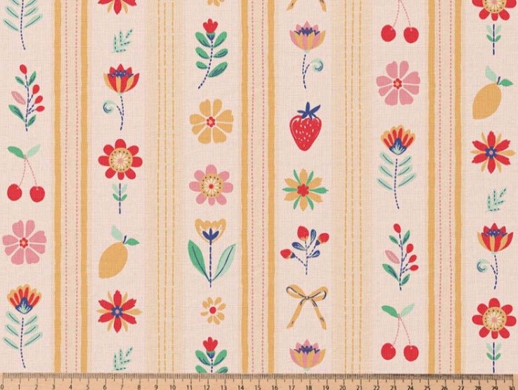 Attēls ar Premium 100% kokvilnas audums - ornamenti līnijās 115 g/m² – pieejams Šarlotes audumi