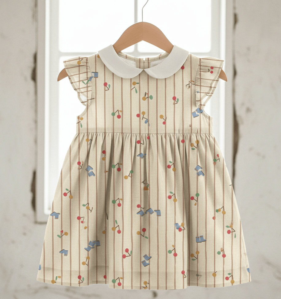 Attēls ar Premium 100% kokvilnas audums - rotaļīgs pavasara raksts 115 g/m² – pieejams Šarlotes audumi