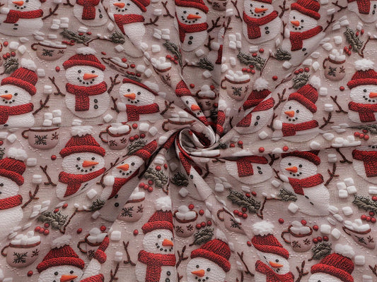 Image of Premium 100% cotton fabric - snowmen 120 g/m² – available at Charlotte's Fabrics