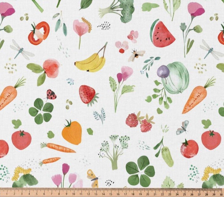 Attēls ar Premium 100% kokvilnas audums - vitamīni 115 g/m² – pieejams Šarlotes audumi