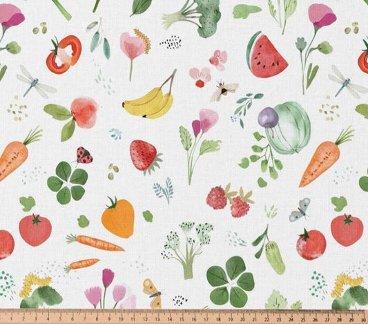 Attēls ar Premium 100% kokvilnas audums - vitamīni 115 g/m² – pieejams Šarlotes audumi