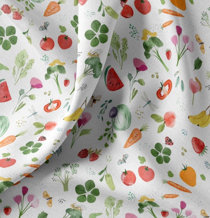 Attēls ar Premium 100% kokvilnas audums - vitamīni 115 g/m² – pieejams Šarlotes audumi