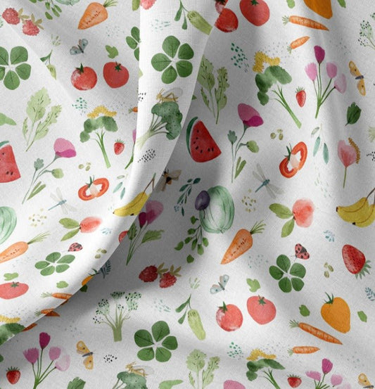 Attēls ar Premium 100% kokvilnas audums - vitamīni 115 g/m² – pieejams Šarlotes audumi