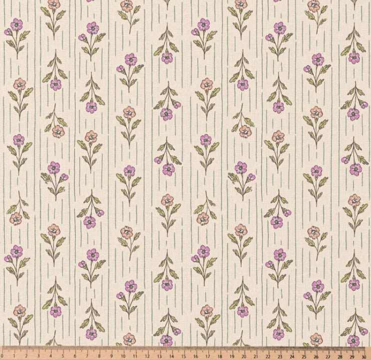 Attēls ar Premium 100% kokvilnas audums - ziedi 115 g/m² – pieejams Šarlotes audumi