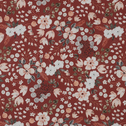 Tissu premium 100 % coton - petites fleurs 110 g/m²