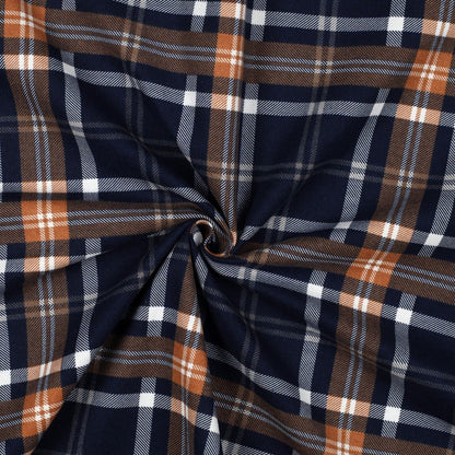 Flanelle premium - à carreaux bleu et rouge brique 165 g/m²