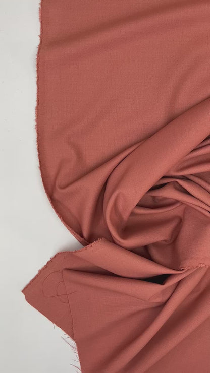 Tissu en laine avec élasthanne - argile rouge 215 g/m²