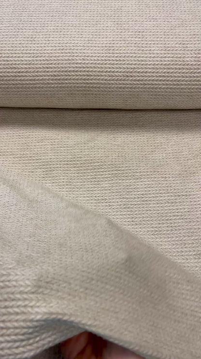 Tissu jacquard tricoté à torsades, ton sable 350 g/m²