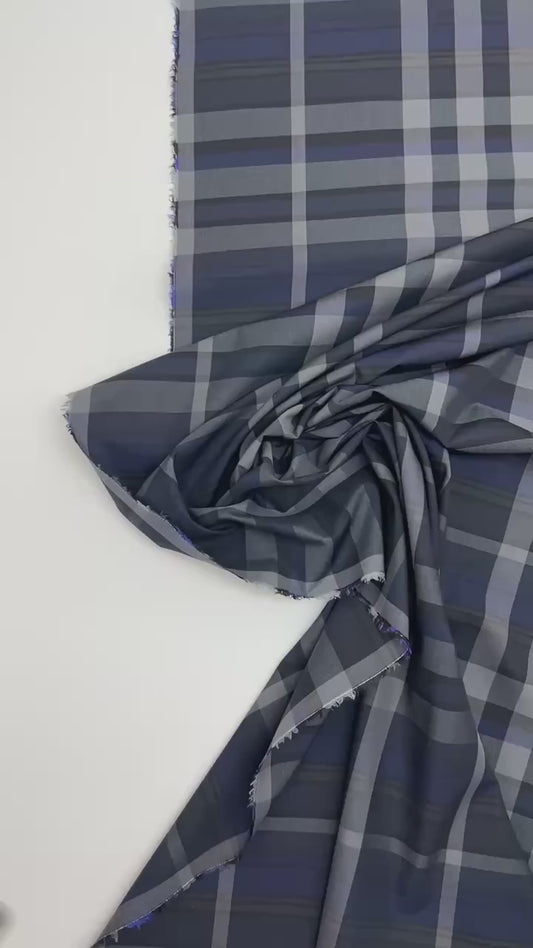 Itālijas pelēkzils kokvilnas poplīns | 130 g/m², 150 cm