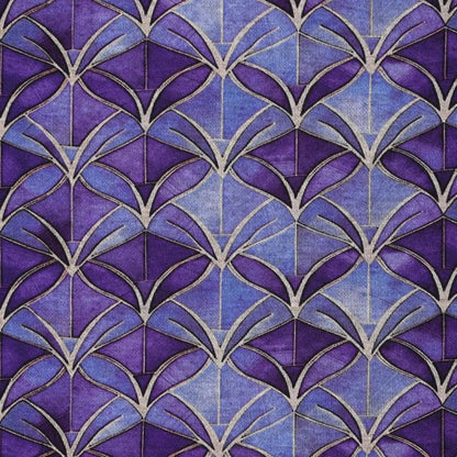 Punta di Roma knit fabric - purple abstract pattern 240 g/m²