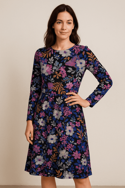 Punta di Roma knit fabric - winter flowers 240 g/m²