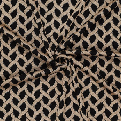 Image avec tissu tricoté Punto di Roma à motif à pois gris 240 g/m² – disponible chez Šarlotes audumi