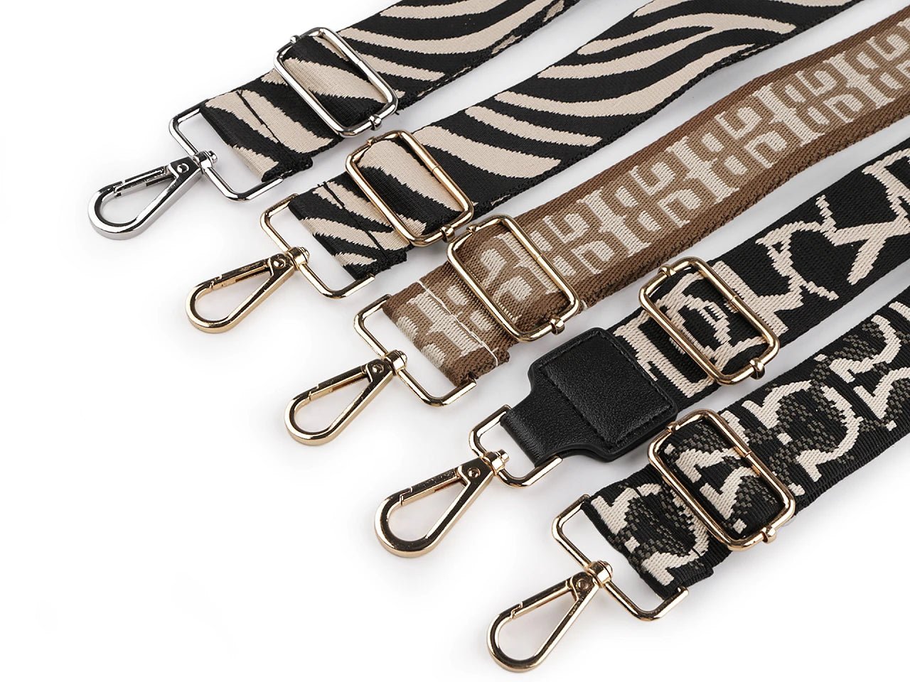 Attēls ar Regulējama soma siksna ar karabīnēm 80 - 143 cm| dažādu krāsu – pieejams Šarlotes audumi