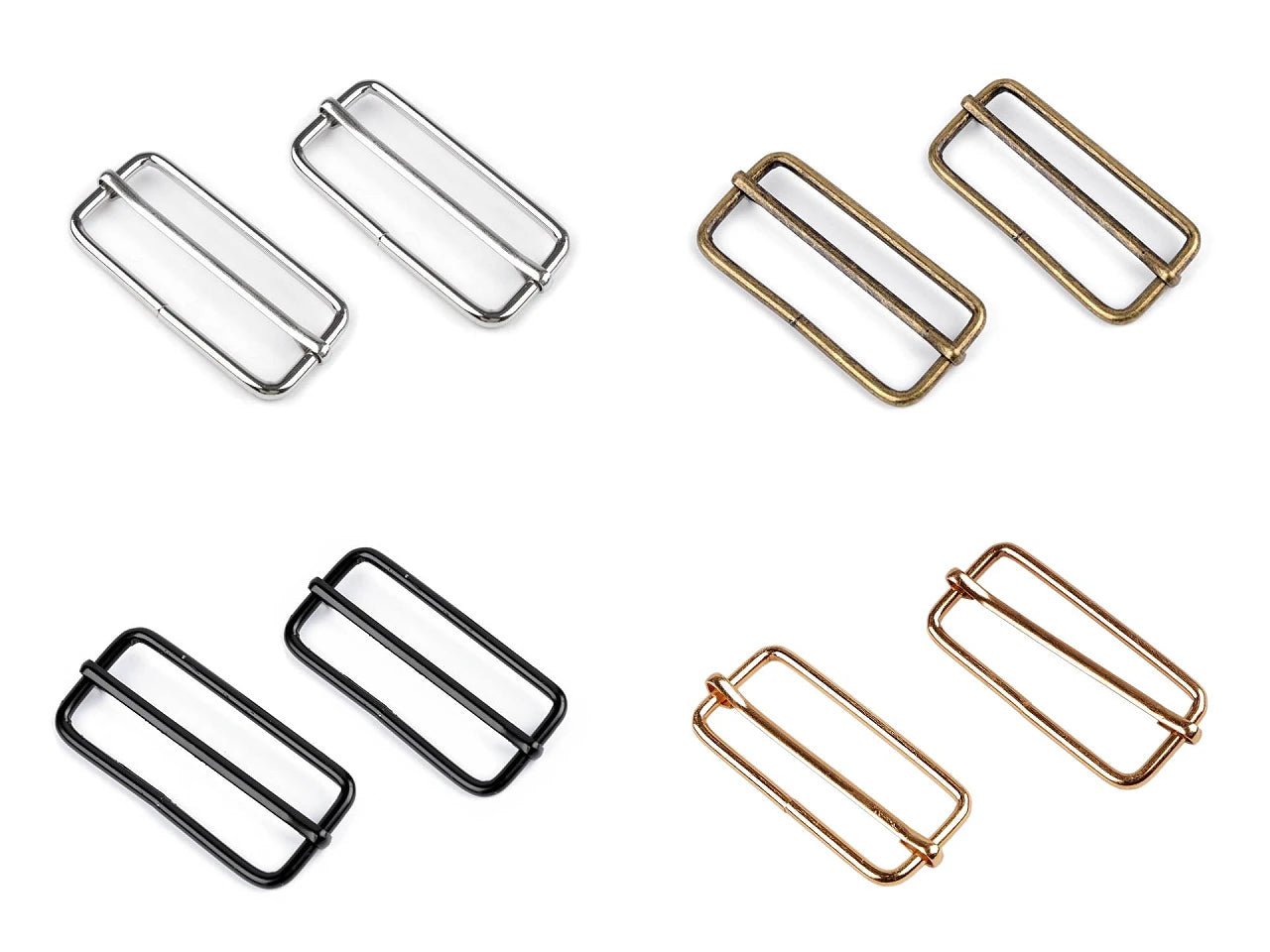 Attēls ar Regulējama sprādze siksnām (Buckle Slider) 50 mm, 5 gab – pieejams Šarlotes audumi