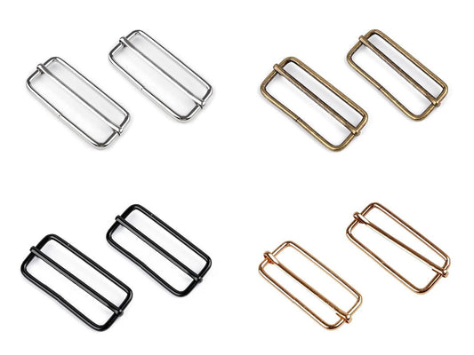 Attēls ar Regulējama sprādze siksnām (Buckle Slider) 50 mm, 5 gab – pieejams Šarlotes audumi