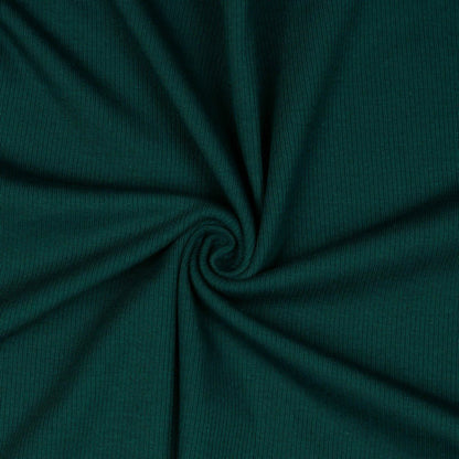 Jersey côtelé en coton (RIB JERSEY) - vert frais 240 g/m²