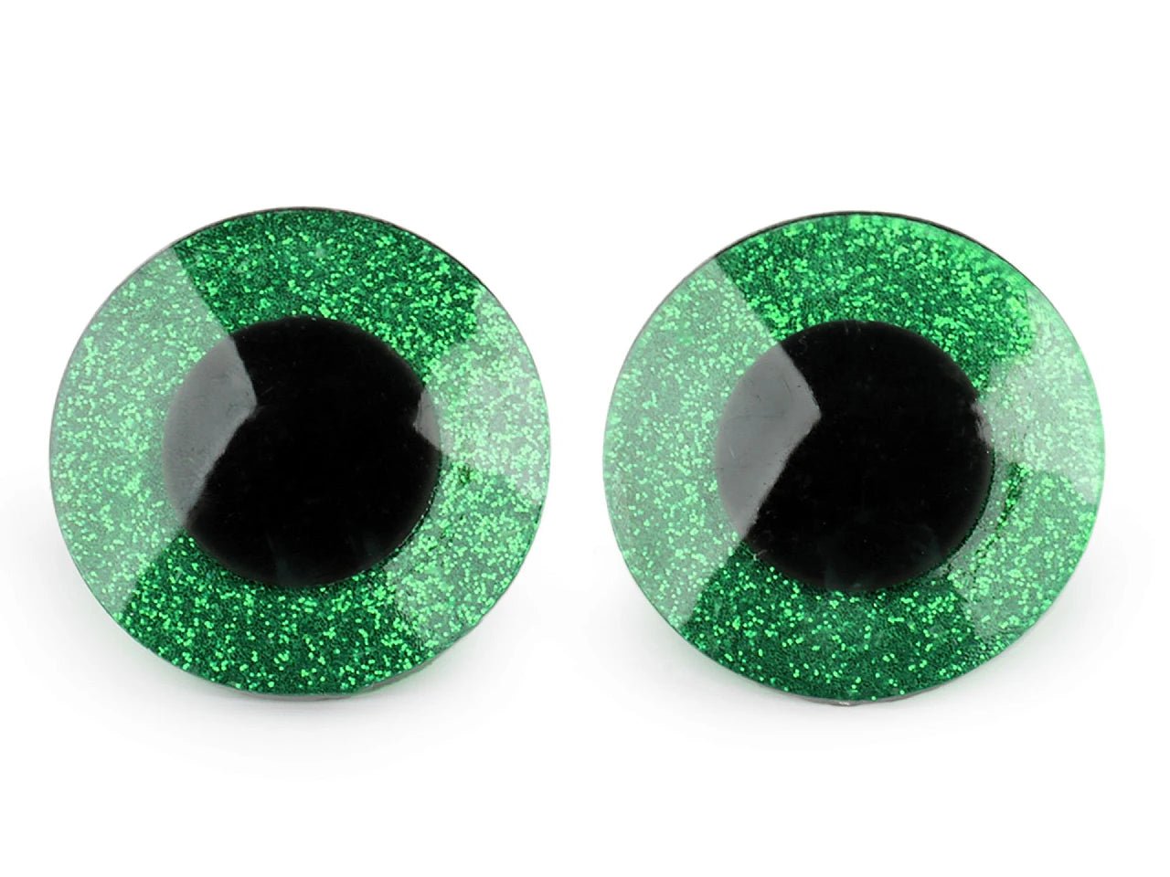 Image with toy eyes Ø40 mm with glitter (2 pairs per pack) – available at Šarlotes audumi