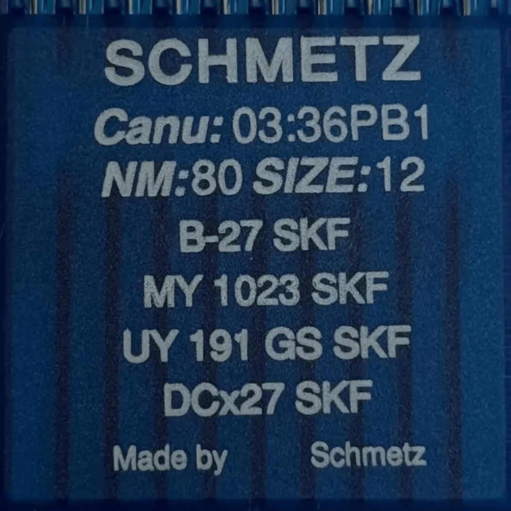 Image des aiguilles d’overlock industrielles SCHMETZ DCx27 (B - 27) SKF pour tricot très épais - 10 pièces – disponible chez Šarlotes audumi