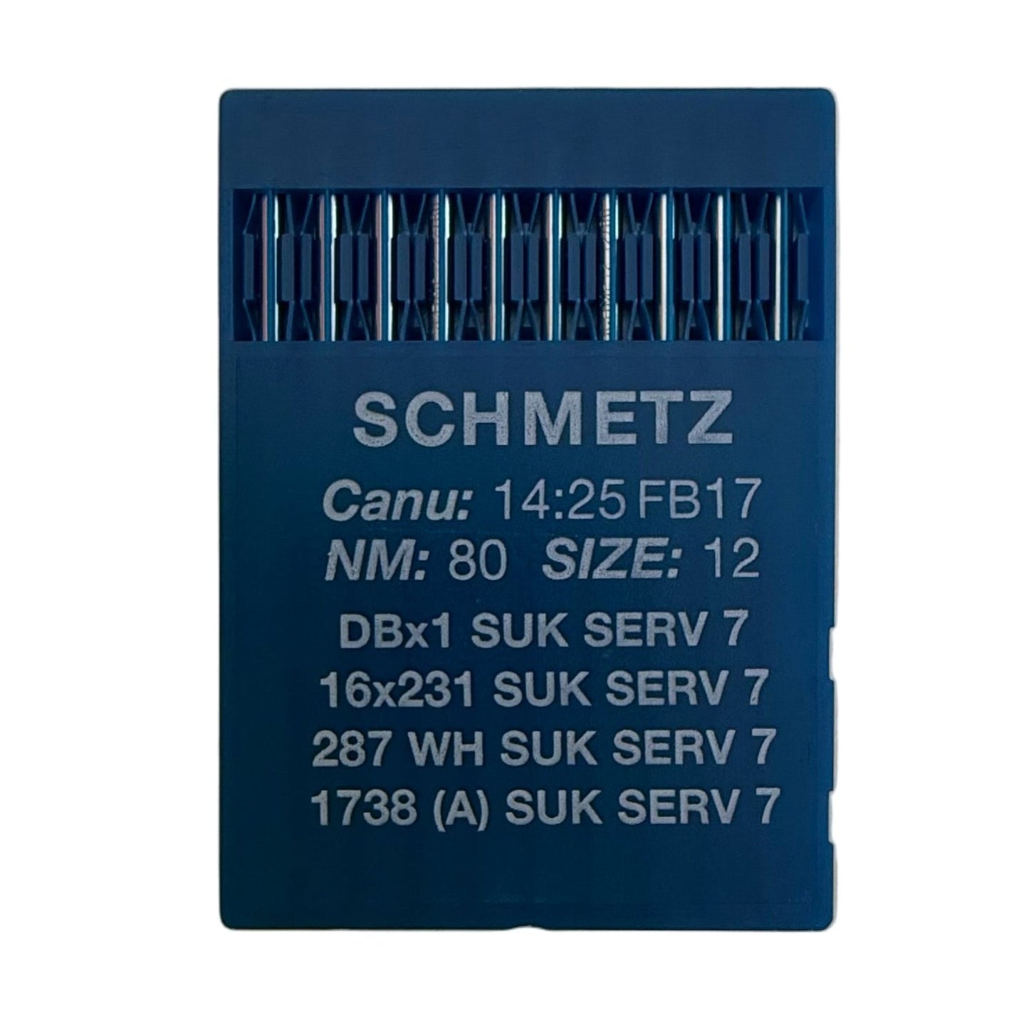 Attēls ar Rūpniecisko šujmašīnu adatas SCHMETZ DBx1 (1738) SUK SERV 7 trikotāžai un džinsam - 10 gab. – pieejams Šarlotes audumi