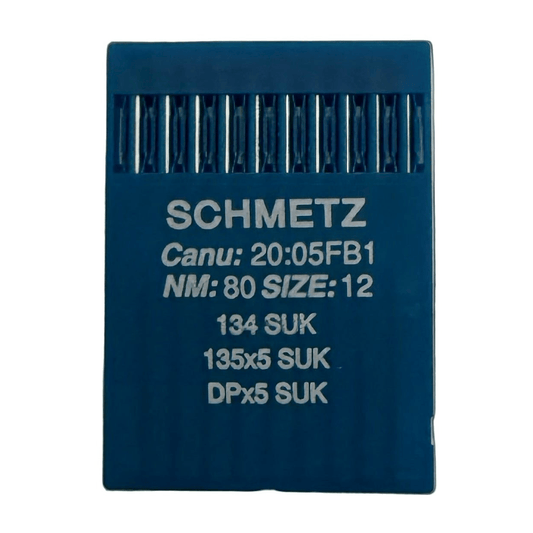 Image de l'aiguille pour machine à coudre industrielle SCHMETZ DPx5 (134) SUK pour maille et jean - 10 pcs. – disponible chez Šarlotes audumi