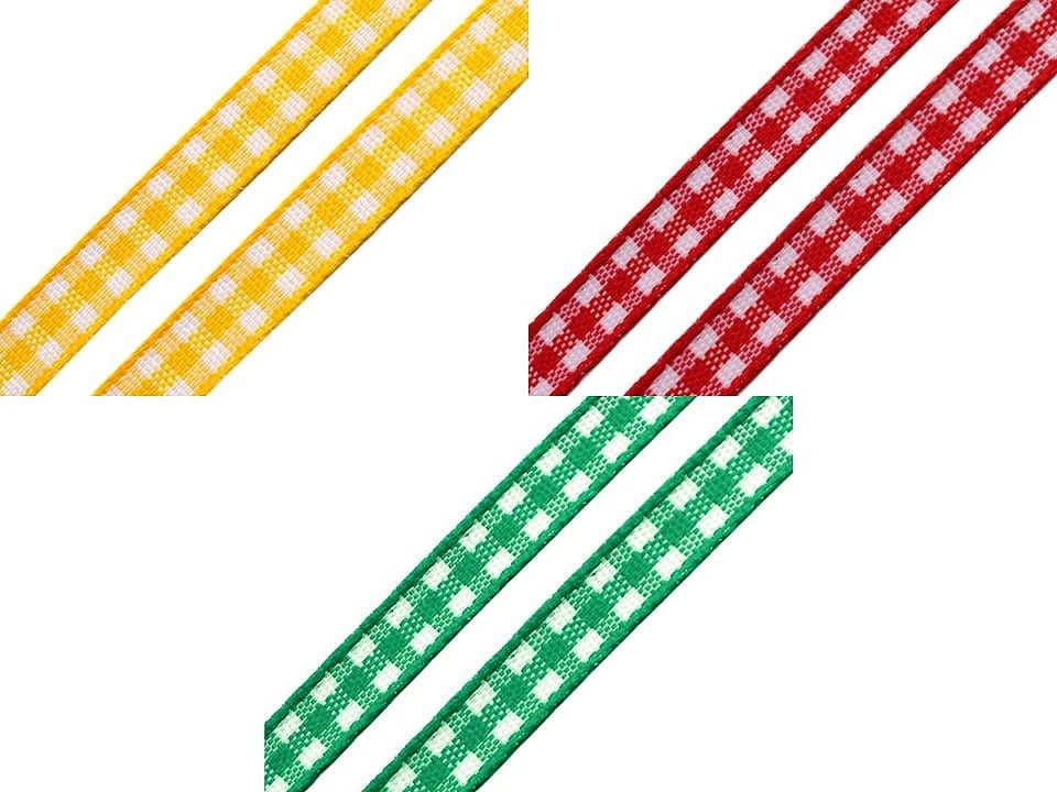 Attēls ar Rūtiņu dekoratīvā lente | 6 mm 20 m iepakojums | dažādu toņu – pieejams Šarlotes audumi