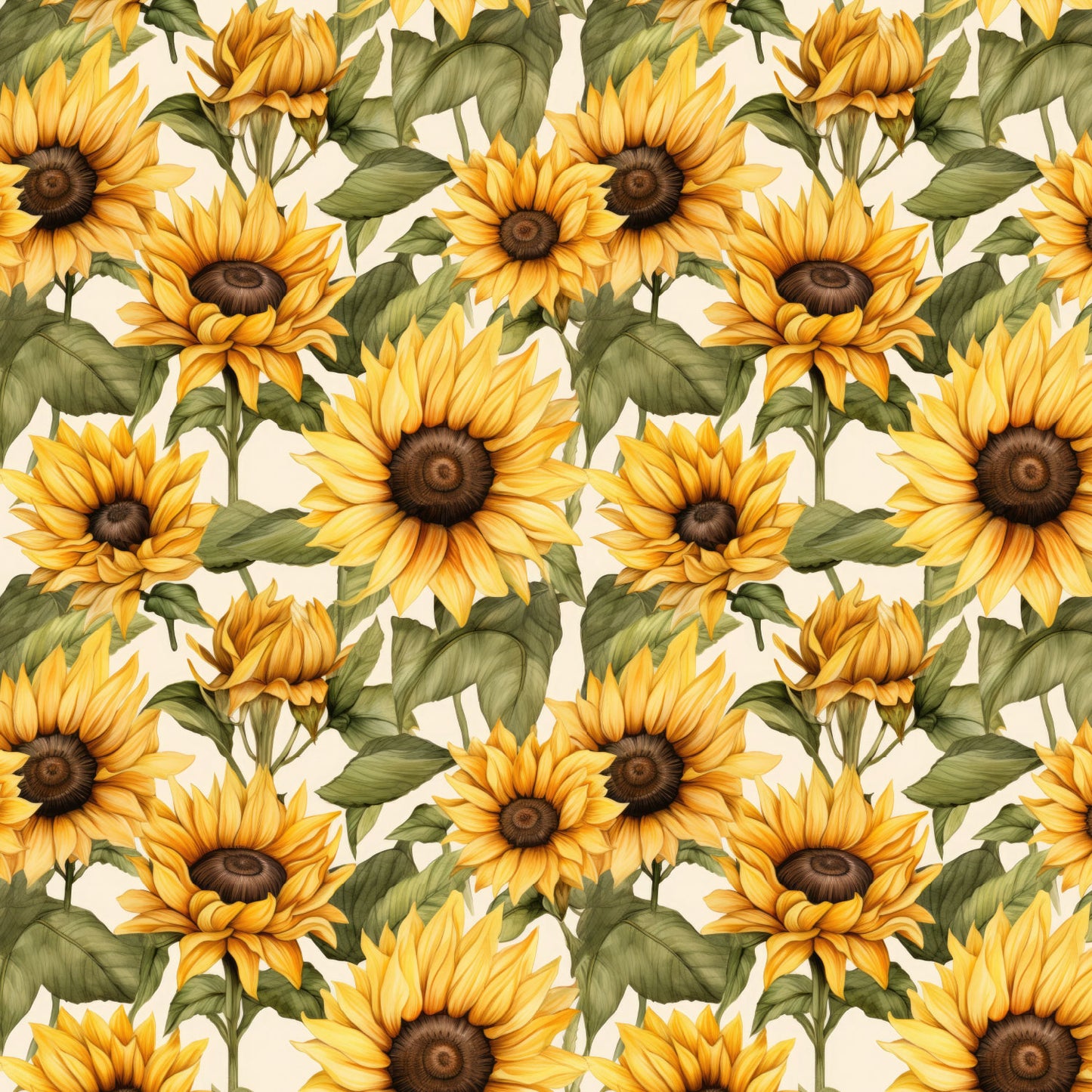 Cotton Jersey - Sunflowers 220 g/m²