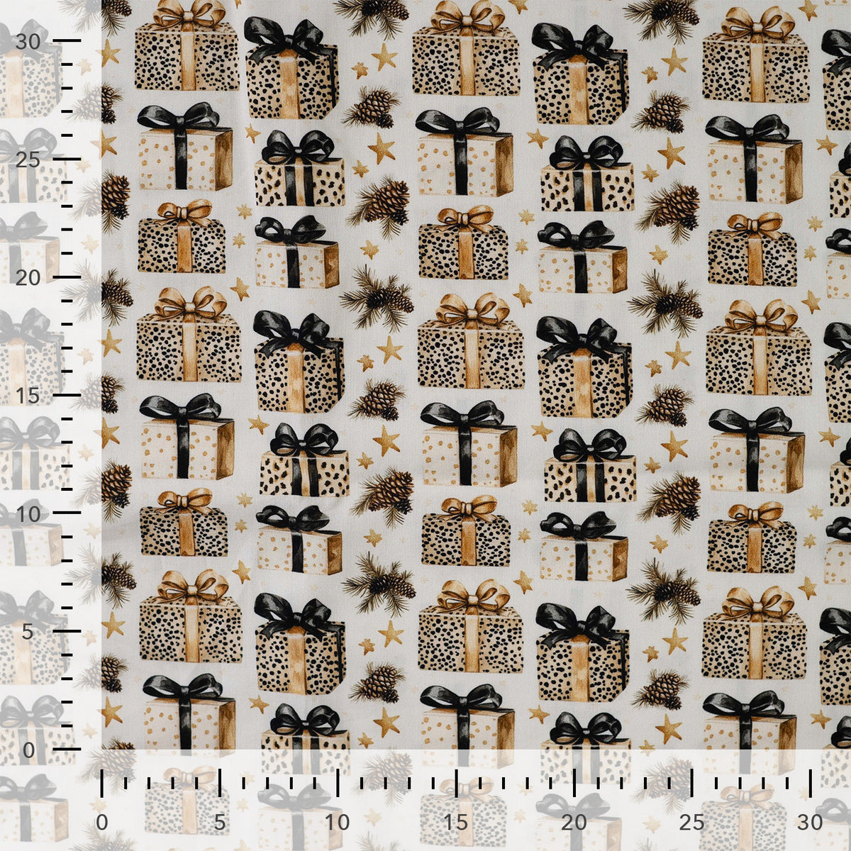 Premium 100% kokvilnas audums-Ziemassvētku leoparda dāvanas