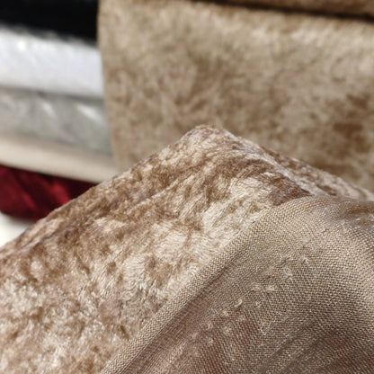 Velours à effet froissé - marron 160 g/m²