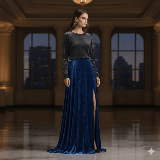 Attēls ar Samts ar elastānu - pelēka 240 g/m² – pieejams Šarlotes audumi