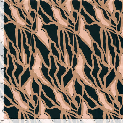 Image de satin - motif abstrait marron et noir 185 g/m² – disponible chez Šarlotes audumi