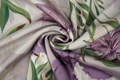 Satin avec élasthanne - orchidée lilas 80 g/m²