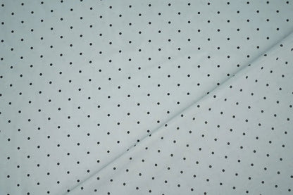 Satin avec élasthanne - pois sur fond menthe 90 g/m²