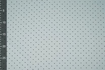 Satin avec élasthanne - pois sur fond menthe 90 g/m²