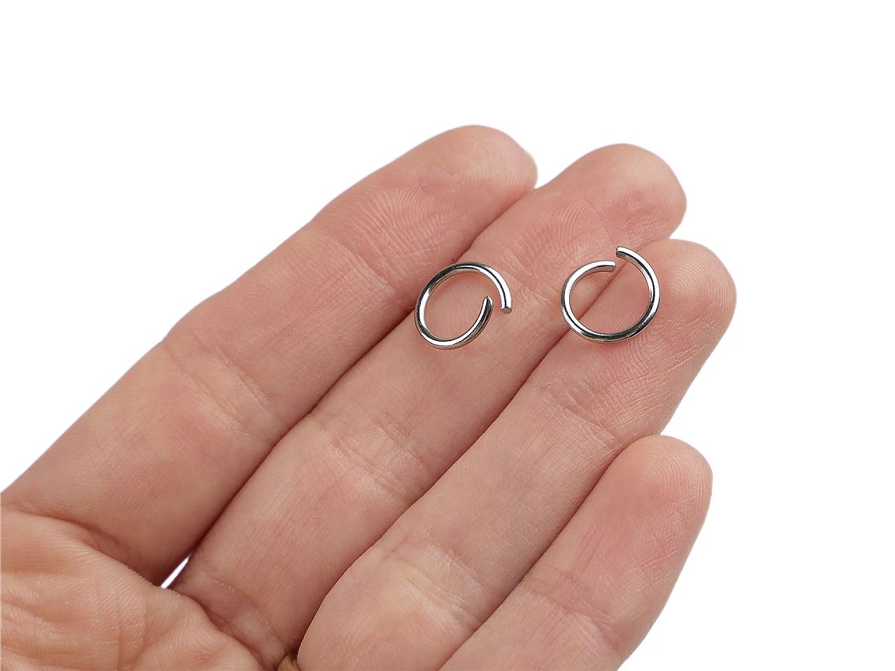 Attēls ar Savienojošie gredzeni Ø10 mm no nerūsējošā tērauda – pieejams Šarlotes audumi
