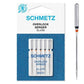 Attēls ar SCHMETZ Overloka un Koverloka adatas universālās ELx705 - Nr.80 (5gab.) – pieejams Šarlotes audumi