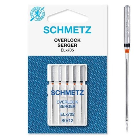Attēls ar SCHMETZ Overloka un Koverloka adatas universālās ELx705 - Nr.80 (5gab.) – pieejams Šarlotes audumi