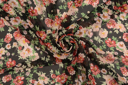 Chiffon - roses | 150 cm | 65 g/m²