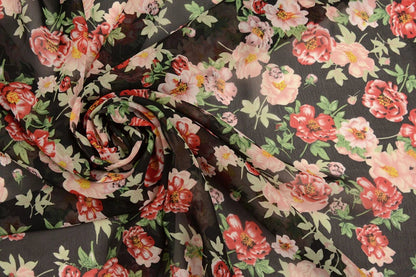 Chiffon - roses | 150 cm | 65 g/m²