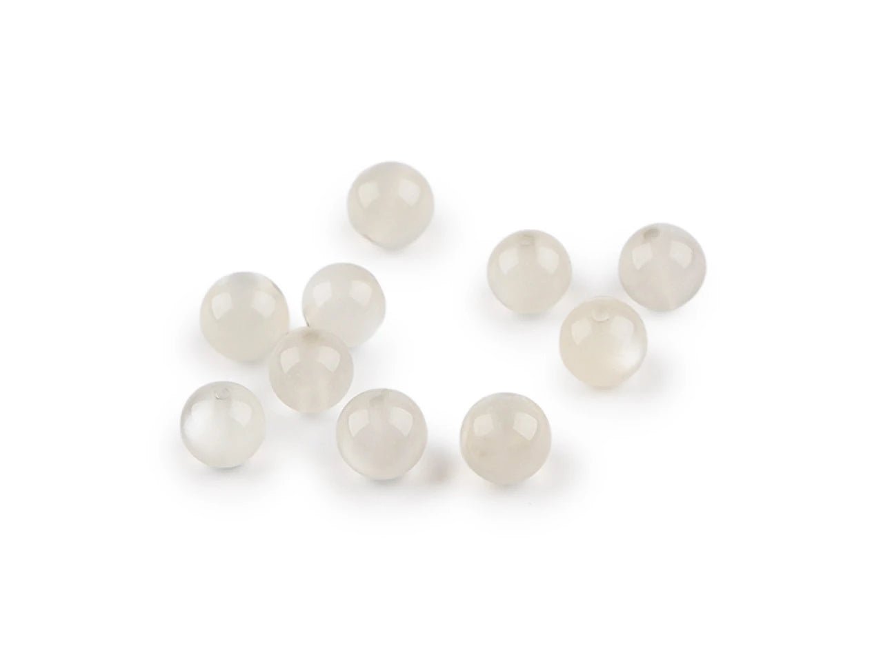 Sintētiskā mēnessakmens pērlītes Ø6 mm | 10 gab.