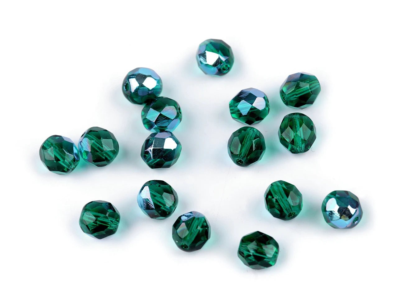 Slīpētas Čehu stikla pērlītes 8 mm - dažādas krāsas 20 g