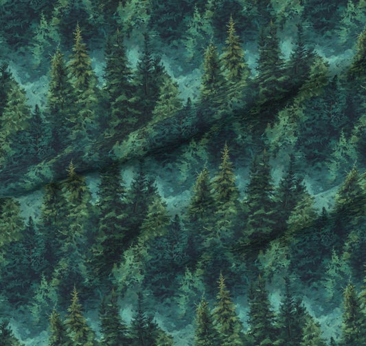 Attēls ar Softshell audums - Mūžzaļais mežs 300 g/m² – pieejams Šarlotes audumi
