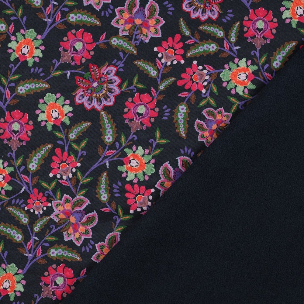 Image of Softshell fabric with flowers – available online at Šarlotes audumi