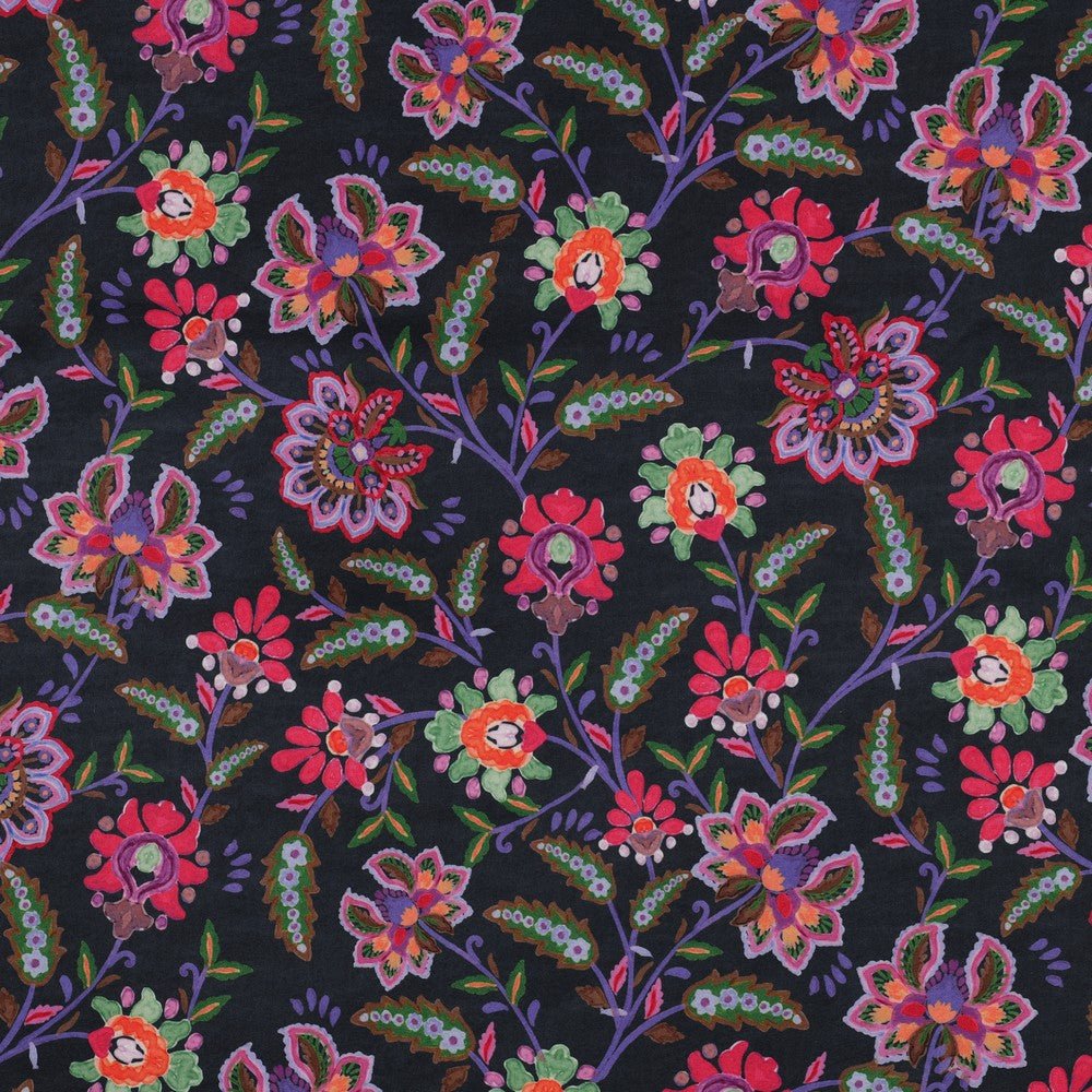 Image of Softshell fabric with flowers – available online at Šarlotes audumi