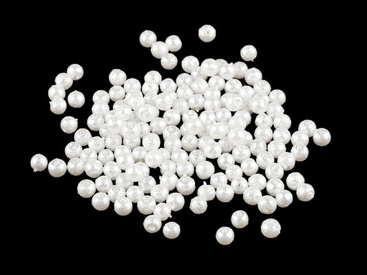 Attēls ar Stikla vaska pērlītes ar perlamutra spīdumu Ø4 mm 20g – pieejams internetā Šarlotes audumi