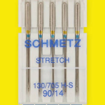 Šujmašīnu adatas elastīgai trikotāžai SCHMETZ STRETCH-Nr.90 (5gab.)