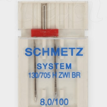 Šujmašīnu adata dubultā universālā SCHMETZ UNIVERSAL TWIN ZWI BR - Nr.8/100 (1gab.)