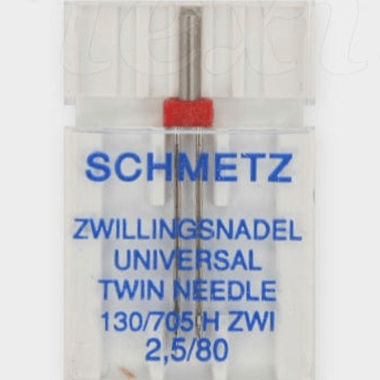 Šujmašīnu adata dubultā universālā SCHMETZ UNIVERSAL TWIN ZWI - Nr.2,5/80 (1gab.)