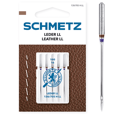 Šujmašīnu adatas ādai SCHMETZ LEATHER - Nr.100 (5gab.)